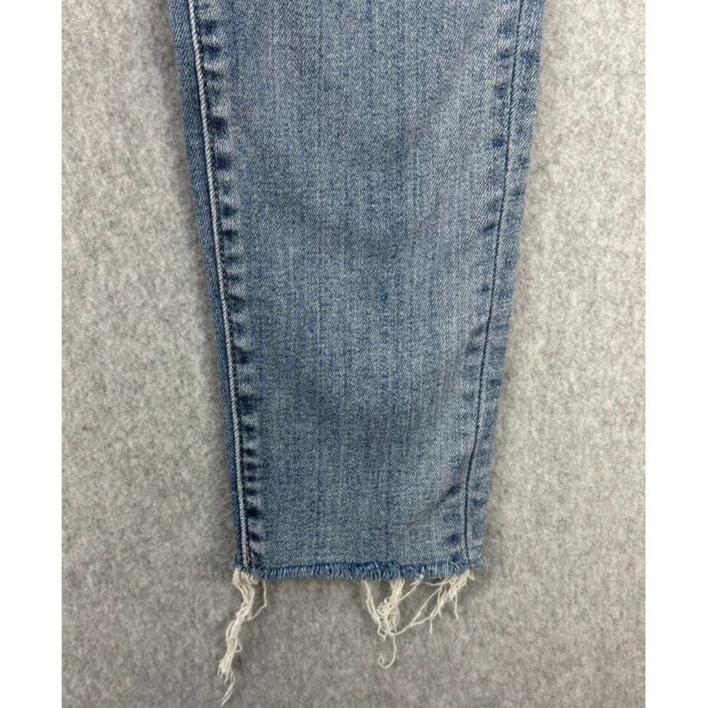 Judy Blue Skinny Fit Jeans Sz 7/28 Destroyed Light Wash Stretch Raw Hem Punk Fun - Picture 7 of 12